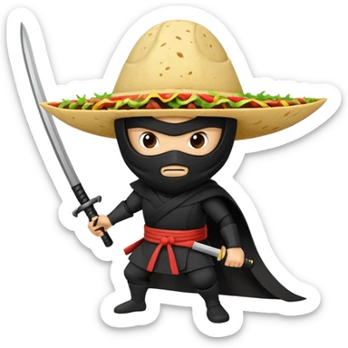 Ninja taco sticker