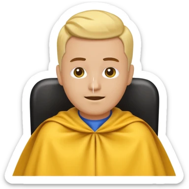  😆 😂 emoji getting a haircut sticker