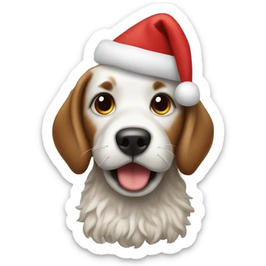 Christmas dog poops sticker