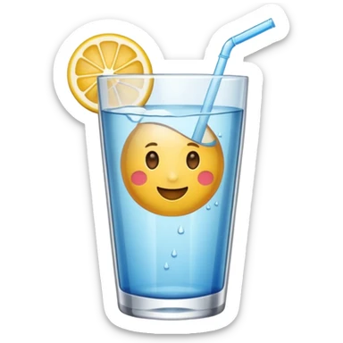mach mir ein trinkglas voll mit wasser aber ohne gesicht sticker