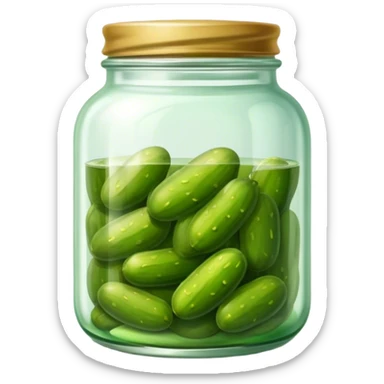 Pickles jar on bed sticker