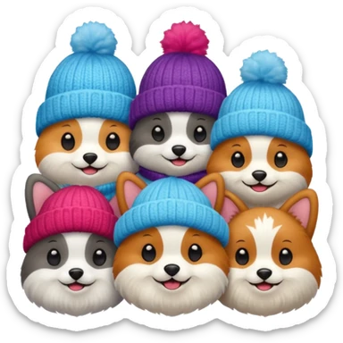 Winter Beanie Pets sticker