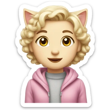 kitten pretty girl sticker