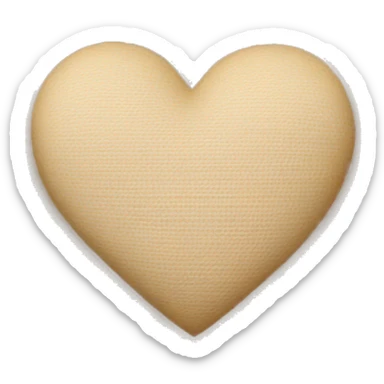 Beige heart  sticker