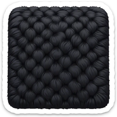Black fur blanket sticker