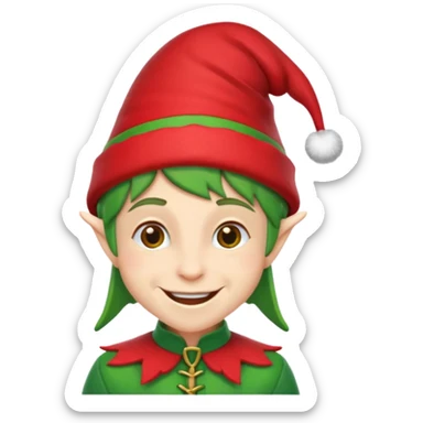 Christmas elf sticker