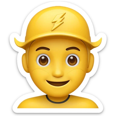 Flash man emoji sticker