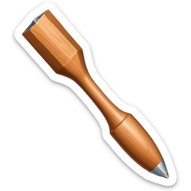 sculpture chisel tool object icon, sharp metal chisel, wooden handle, 3D cartoon, mobile game icon style, centered, clean background, soft shadow, no text, no watermark
  sticker