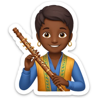 Krishna with flute sticker