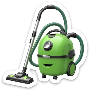 green vacuum cleaner sticker