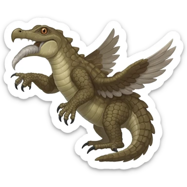 Crocodile-Eagle-hybrid, full body sticker
