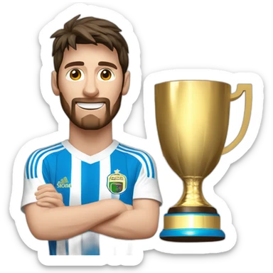 Messi-com-a-taça-da-copa-do-mundo sticker