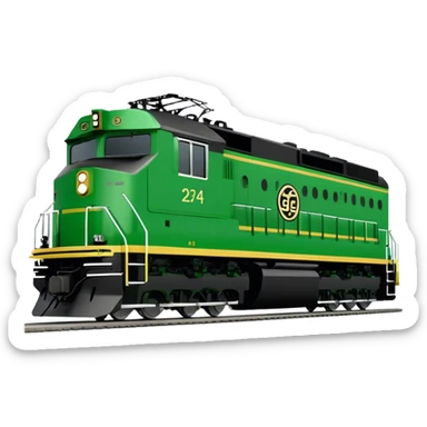 Locomotive (Freight) - GE ES44AC (Model Year: 2021) (Iconic colour: Green and black) sticker