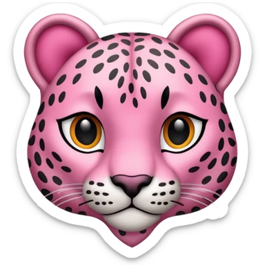 Cuore leopardo rosa. sticker