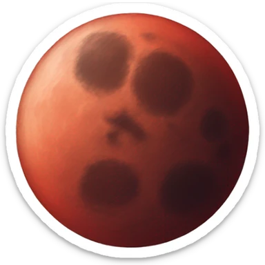 Red moon  sticker