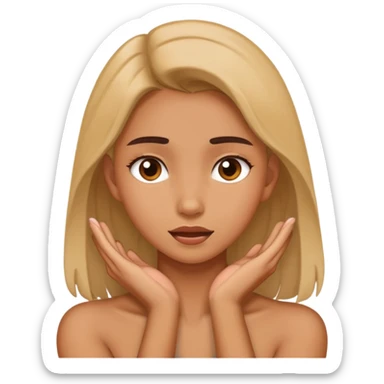 Girl grabbing neck  sticker