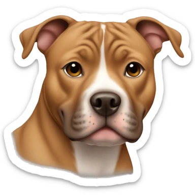 Light brown staffordshire bull terrier  sticker