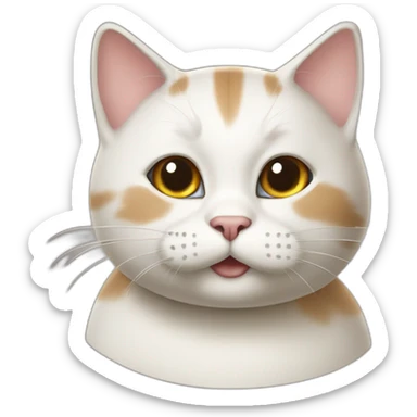 Humpty Dumpty cat sticker
