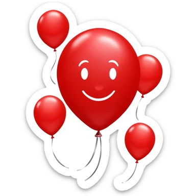 80 birthday balloon sticker