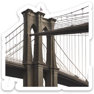 Brooklyn bridge seen from the sea sticker