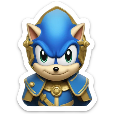Sonic the hedgehog blue pope sticker