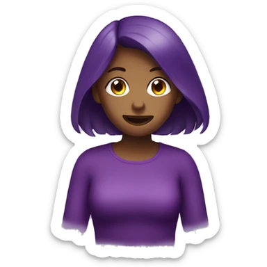 girl eat a eggplant sticker