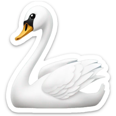 Swan itching sticker