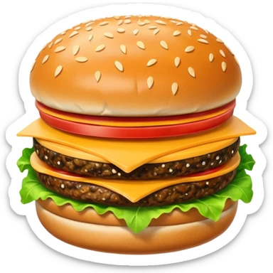 hamburger 2d art style sticker