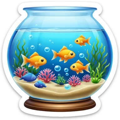 Fish tank, with little bubbles. sticker