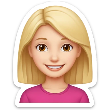 Imoji cute gril sticker