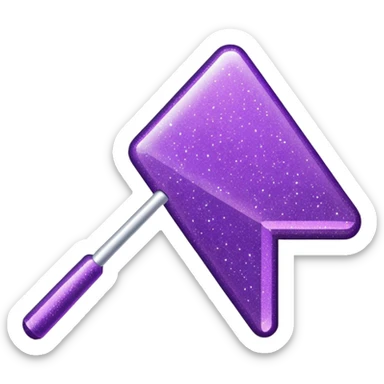 flecha para direita com glitter e roxa sticker