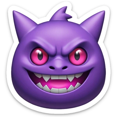 Pokemon legendary purple and pink mega gengar sticker