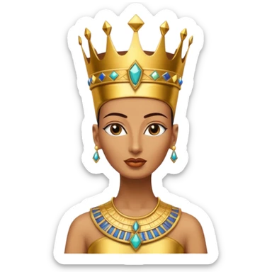 Bust of Nefertiti, only hat sticker