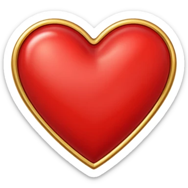 A red heart with the letter "J" in the middle sticker