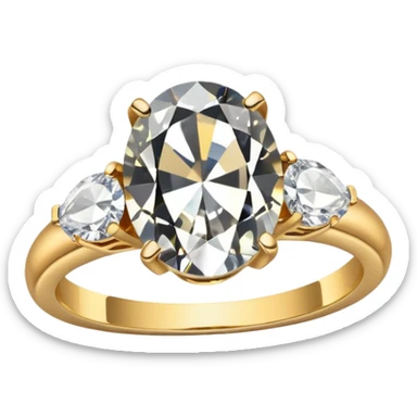 Oval engagement ring sticker