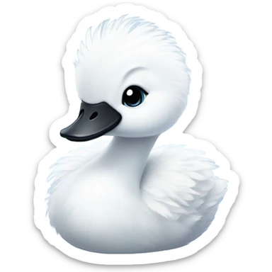 Baby blue swan  sticker