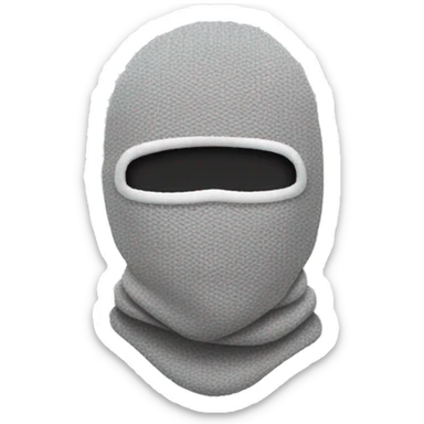 gray ski mask sticker