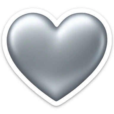 Silver heart  sticker