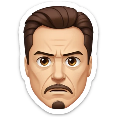 angry tony stark sticker