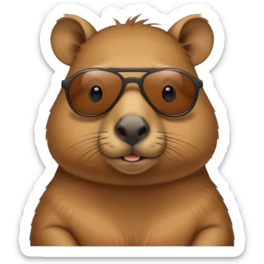 Capibara con lentes de sol sticker
