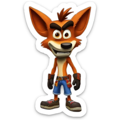 crash bandicoot  sticker