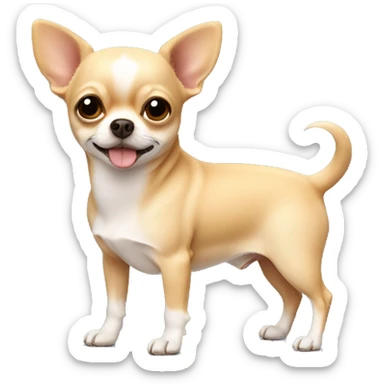 chihuahua beige and fat sticker