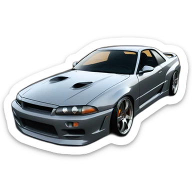 Skyline 34 gr voiture gris fast and furious sticker