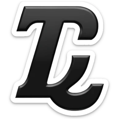 Capital L in black text with yellow background  sticker