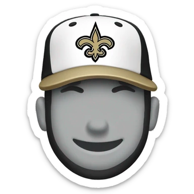 New Orleans saints baseball hat sticker