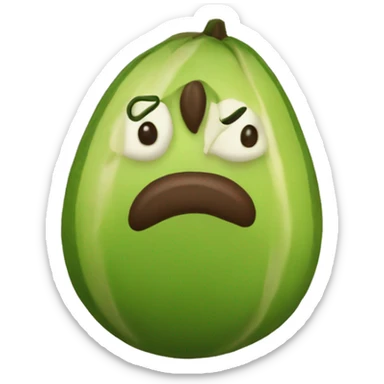 Aguacate con cara graciosa  sticker