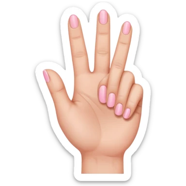 three-finger salute, pinky and thumb tucked sticker