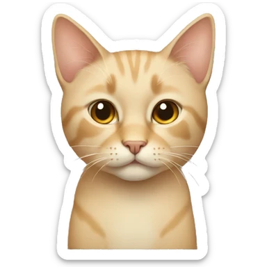 Beige cat  sticker