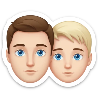 Cute couple man has blue eyes sticker