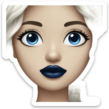 
dark blue lips sticker